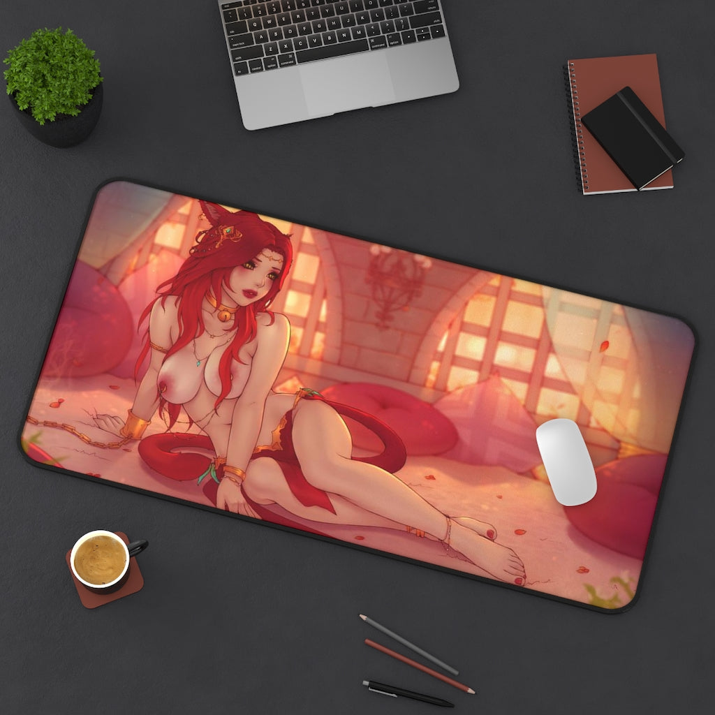 Sexy Oriental Outfit Avatar Final Fantasy 14 Desk Mat - Non Slip Mousepad