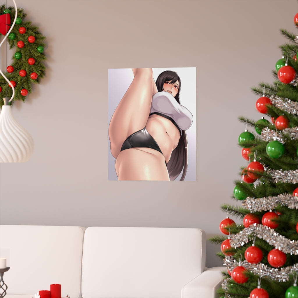 Sexy Tifa Split Final Fantasy 7 Poster - Lewd Premium Matte Vertical Poster - Adult Wall Art