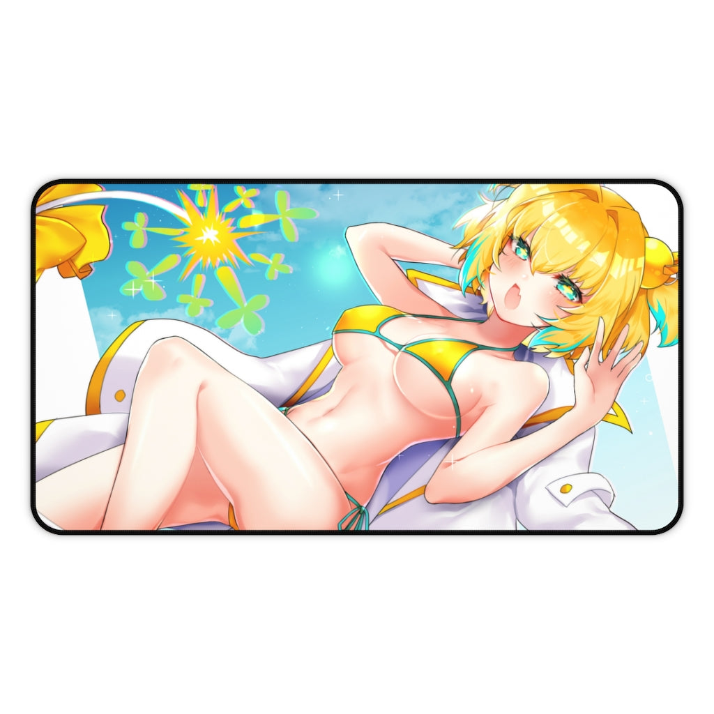 Sexy Pine Bikini Bomber Girl Bomberman Desk Mat - Non Slip Mousepad