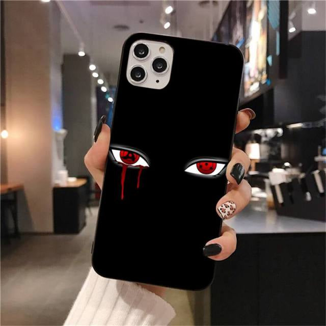 Naruto anime phone case -  Itachi Uchiha,  Sasuke , Kakashi Eyes Phone Case -  For iphone 13 12 11 Pro Mini XS Max 8 7 Plus