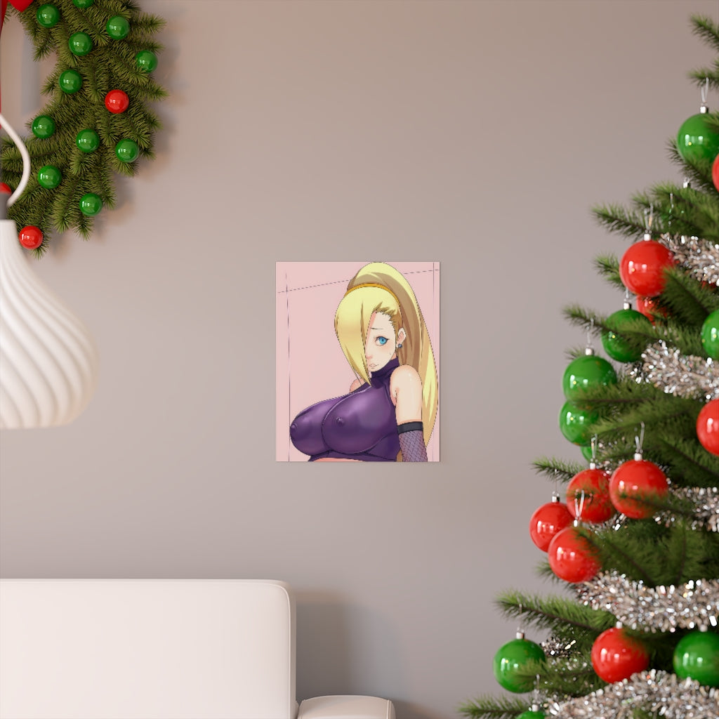 Big Tits Yamanaka Ino Naruto Ecchi Poster - Lewd Premium Matte Vertical Poster - Adult Wall Art