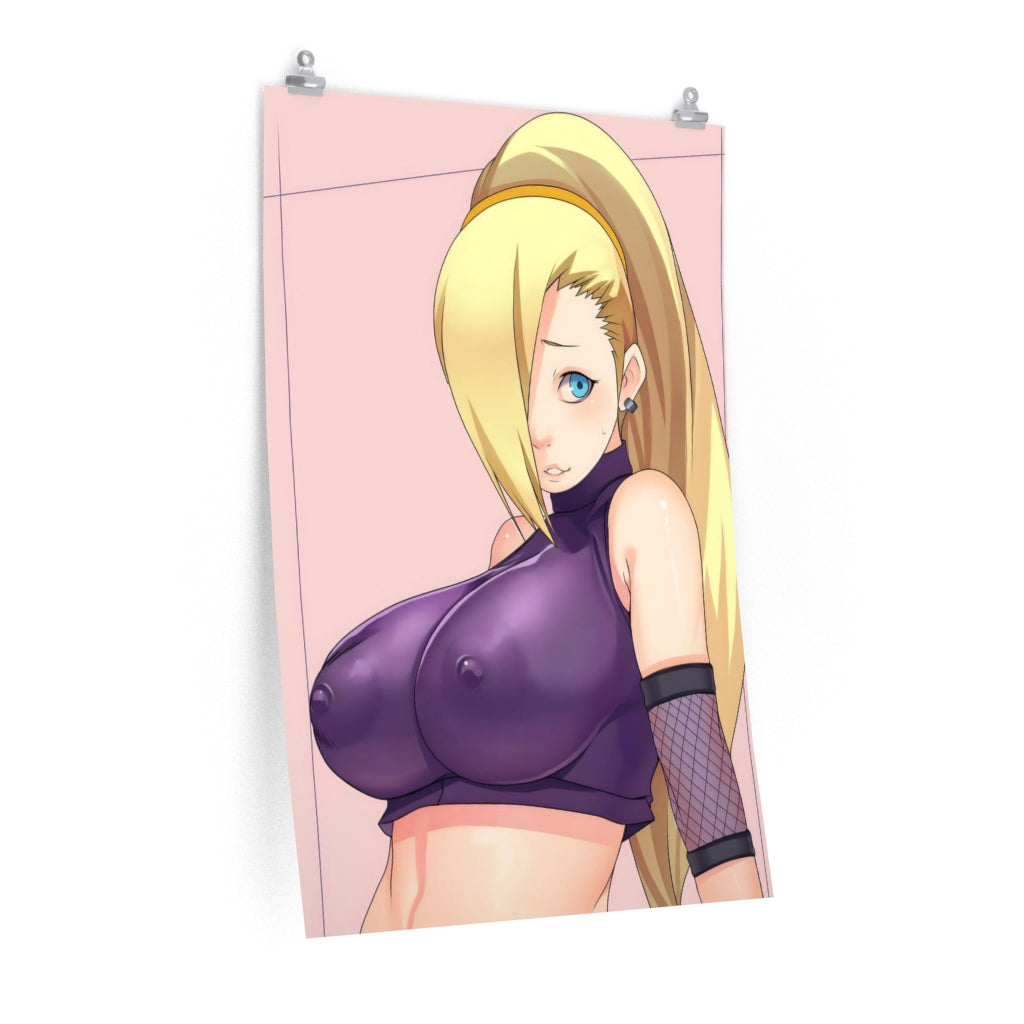 Big Tits Yamanaka Ino Naruto Ecchi Poster - Lewd Premium Matte Vertical Poster - Adult Wall Art