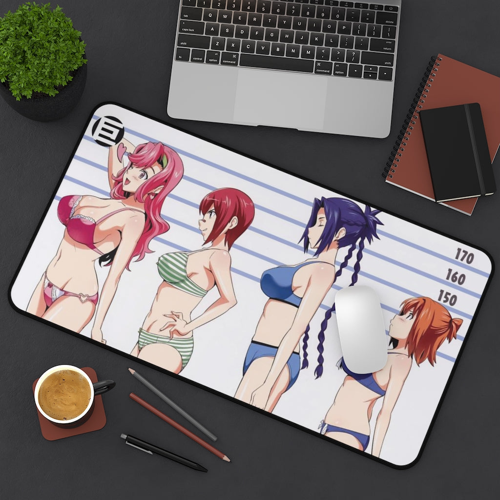 Maken-ki! Waifus Mensurations Boobs Size Bust Chart Mousepad - Non Slip Desk Mat