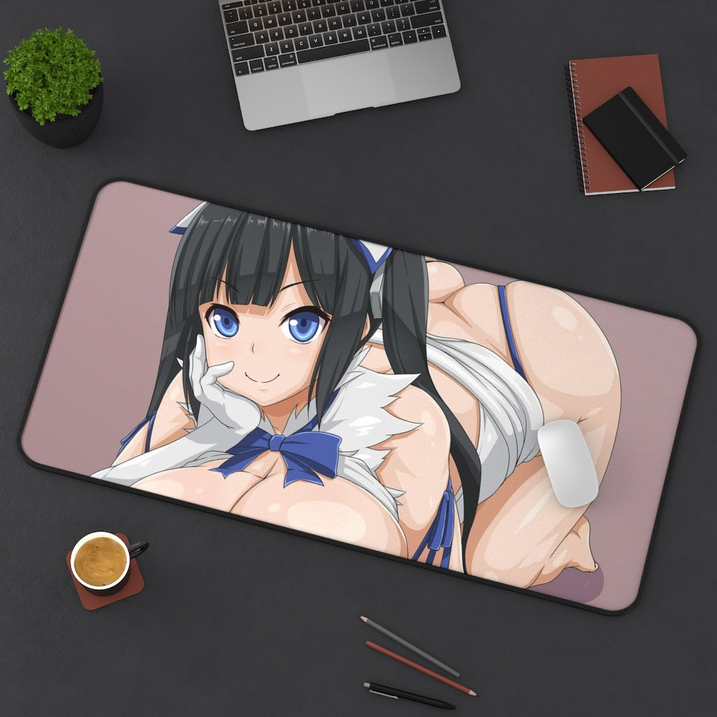 DanMachi Sexy Mousepad - Big Boobs Hestia Anime Desk Mat - Ecchi Playmat - Is It Wrong To Try To Pick Up Girls In A Dungeon