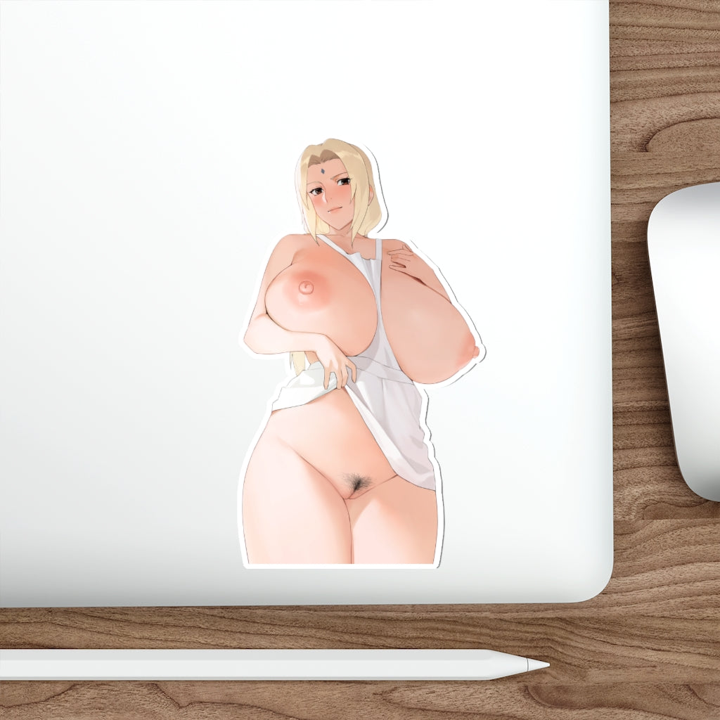 Tsunade Naruto Hentai Huge Boobs Waterproof Sticker - Ecchi Vinyl Decal