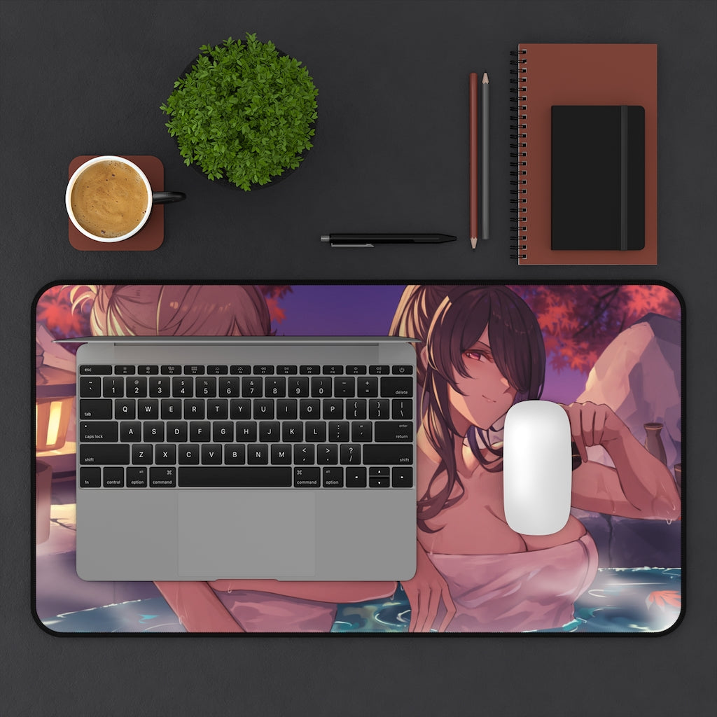 Genshin Impact Mousepad - Onsen Beidou And Ningguang Large Desk Mat - Mouse Pad - Ecchi MTG Playmat