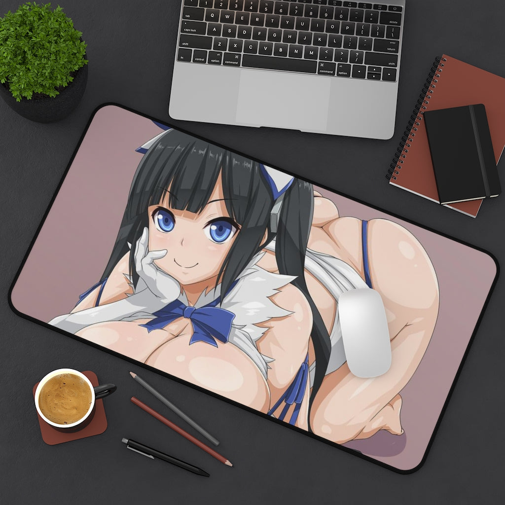 DanMachi Sexy Mousepad - Big Boobs Hestia Anime Desk Mat - Ecchi Playmat - Is It Wrong To Try To Pick Up Girls In A Dungeon