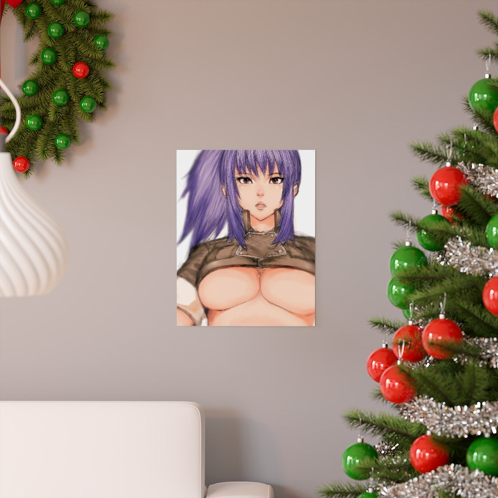 Underboobs Leona Heidern The King Of Fighters Poster - Lewd Premium Matte Vertical Poster - Adult Wall Art