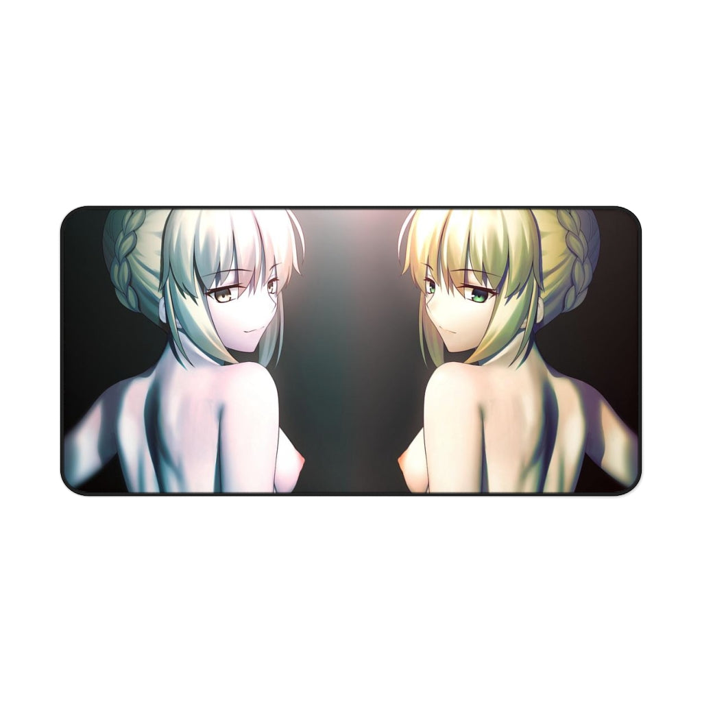 Nude Tits Artoria Pendragon and Saber Alter Fate Grand Order Desk Mat - Non Slip Mousepad