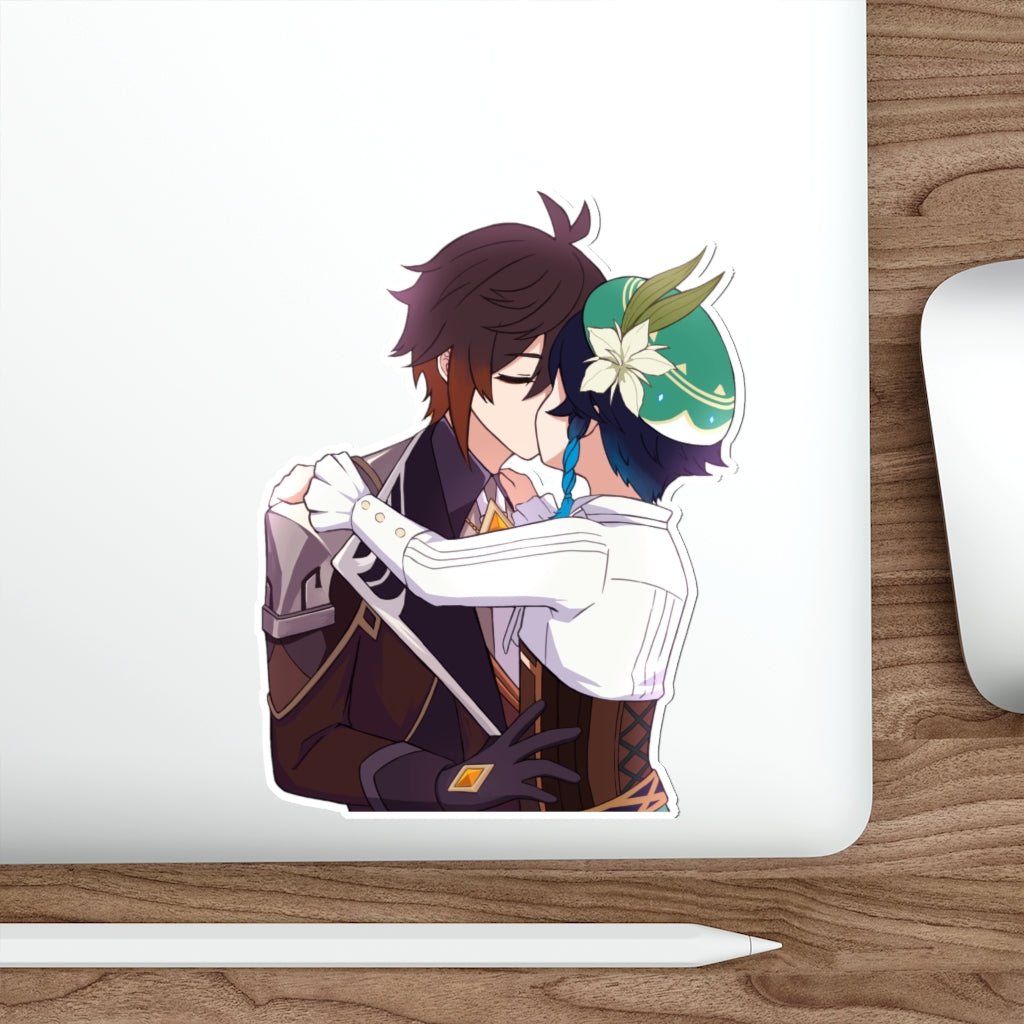 Genshin Impact Yaoi Waterproof Sticker - Zhongli and Venti Vinyl Decal