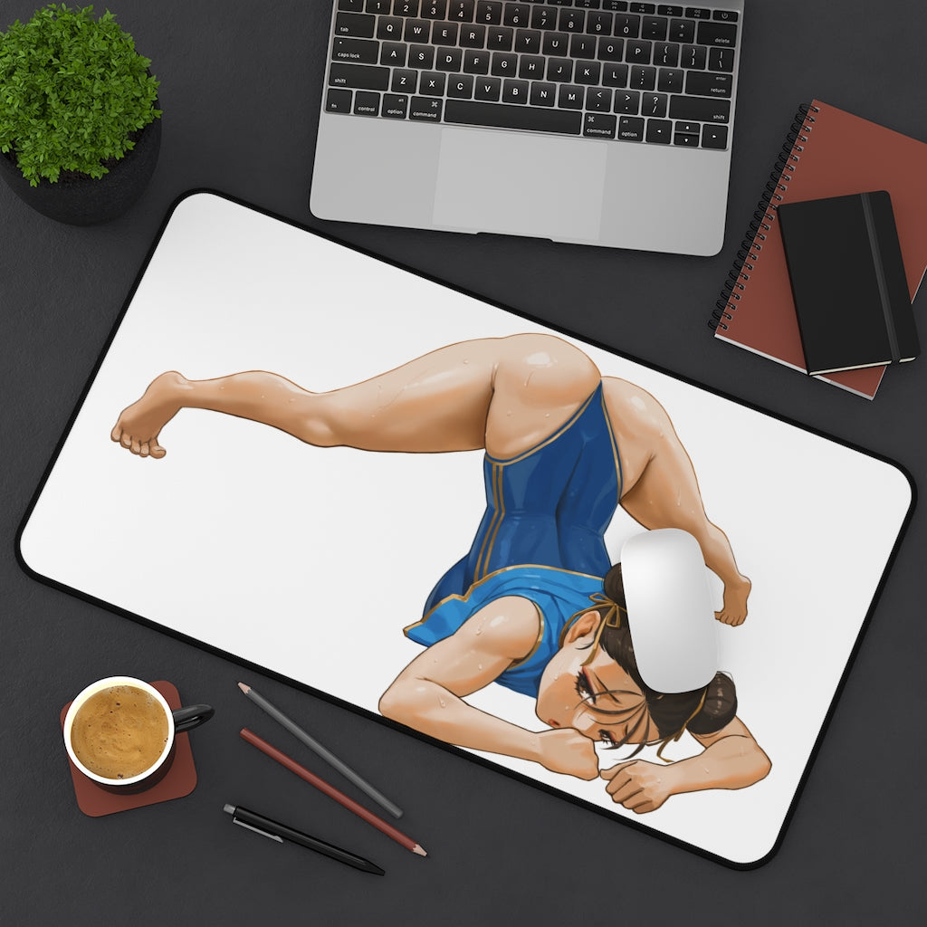 Street Fighter Sexy Chun Li Jack-o Pose Gaming Desk Mat - Video Game Mousepad - Sexy Girl Playmat