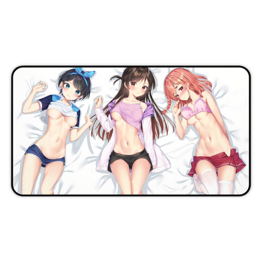 Rent A Girlfriend Sexy Waifus Desk Mat - Non Slip Mousepad