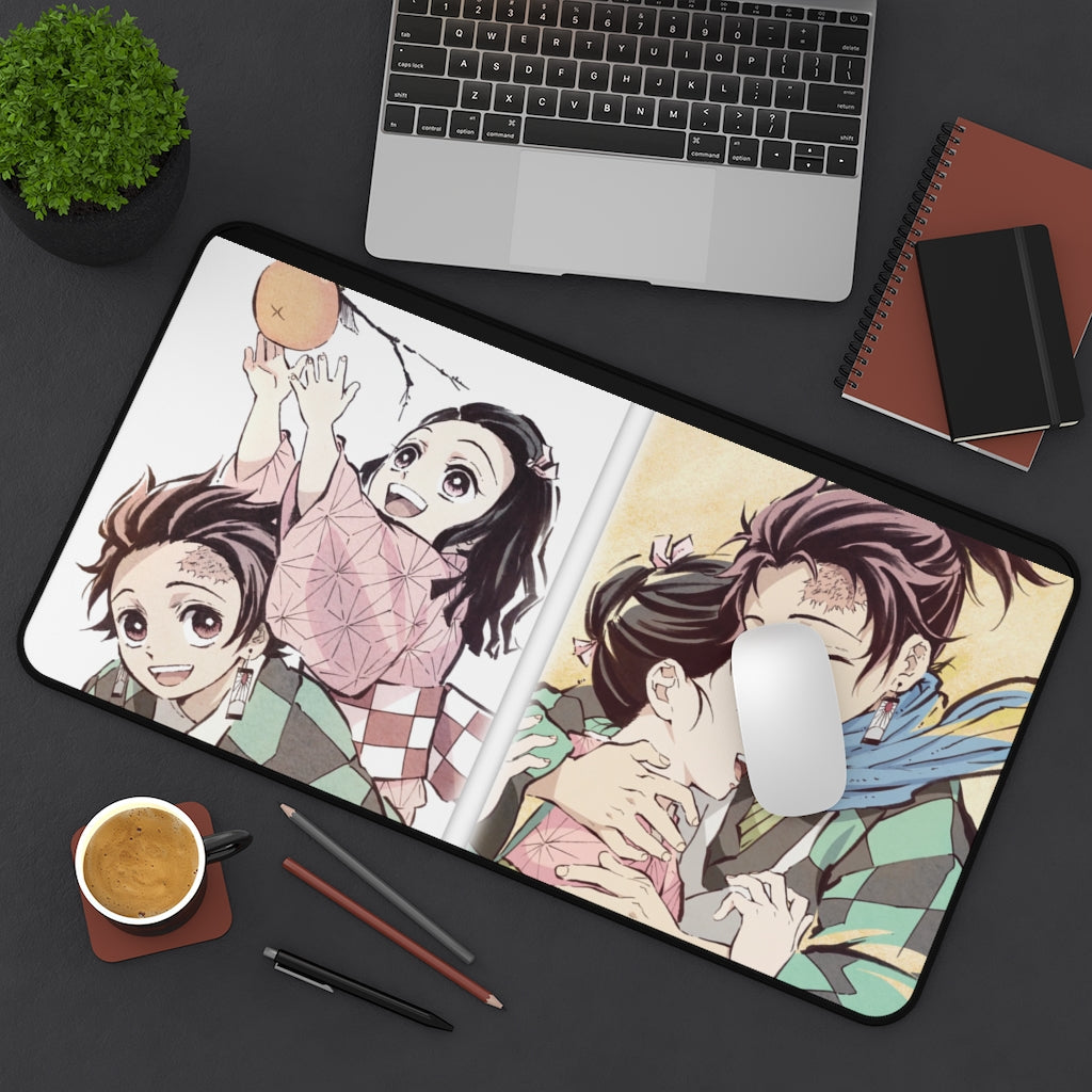 Demon Slayer Mouse pad Anime Large Desk Mat - Tanjiro Kamado & Nezuko Kamado - The Mouse Pads Ninja Home Decor