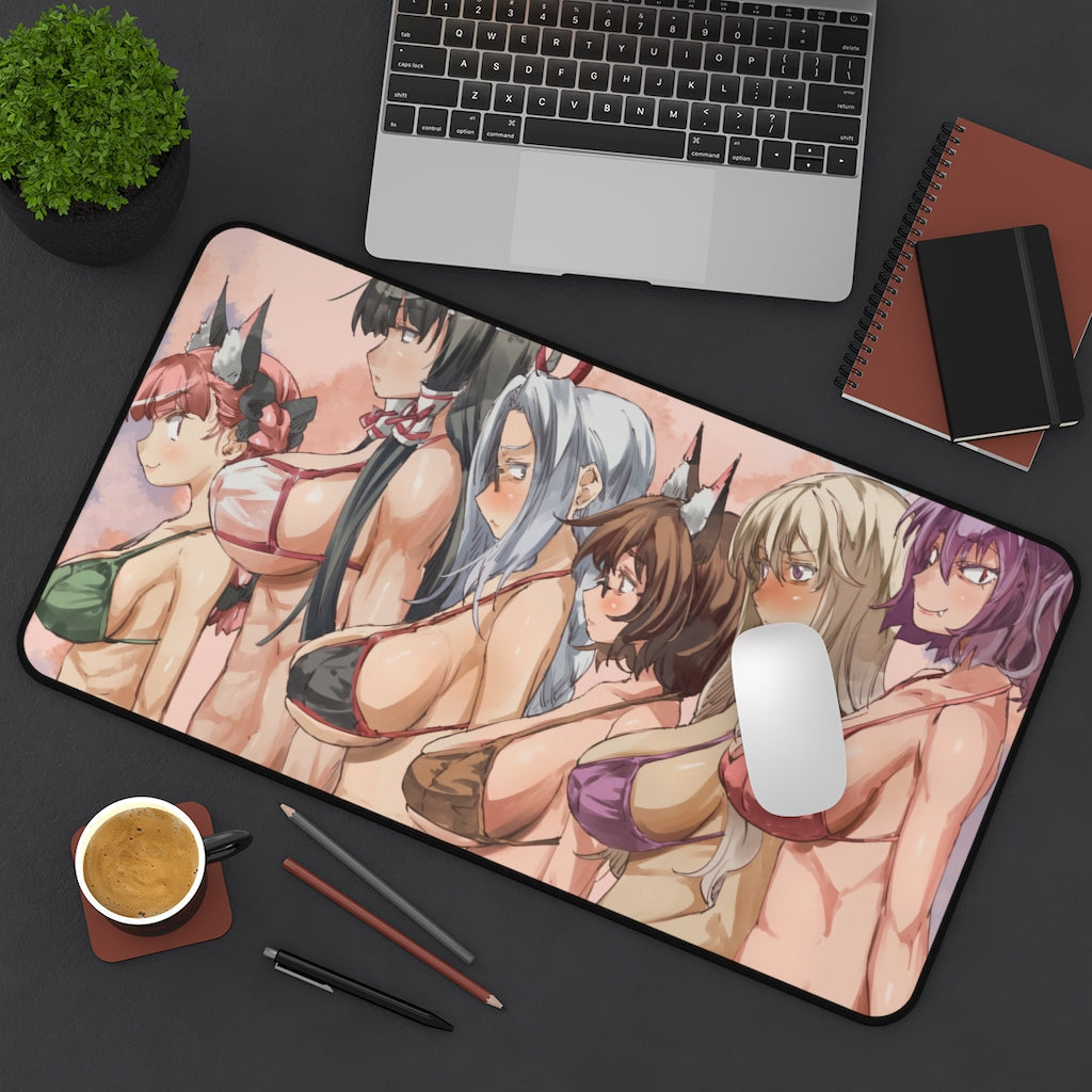 Touhou Bikini Boobs Desk Mat - Non Slip Mousepad