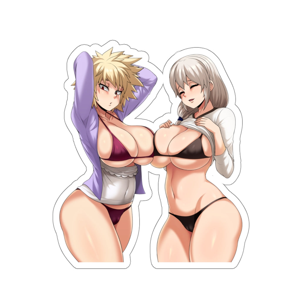 Thick Waifus Waterproof Sticker - Ecchi Anime My Hero Academia Vinyl Car Decal - Mitsuki Bakugo and Tsuki Uzaki - Uzaki-Chan Sticker