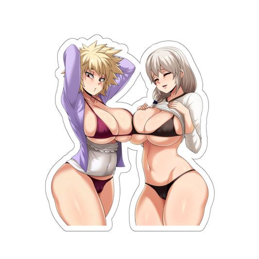 Thick Waifus Waterproof Sticker - Ecchi Anime My Hero Academia Vinyl Car Decal - Mitsuki Bakugo and Tsuki Uzaki - Uzaki-Chan Sticker