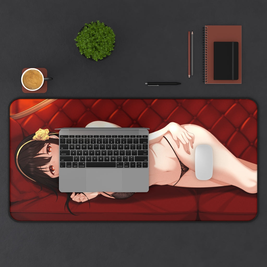 Spy x Family Yor Forger Sexy Lingerie Desk Mat - Non Slip Mousepad - Sexy Girl Playmat