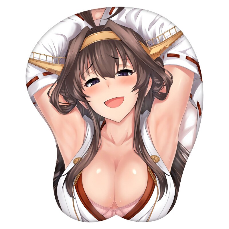 3D Mouse Pad Haruna Kantai Collection Anime Wrist Rest Silicone Sexy Creative Gaming Mousepad Mat
