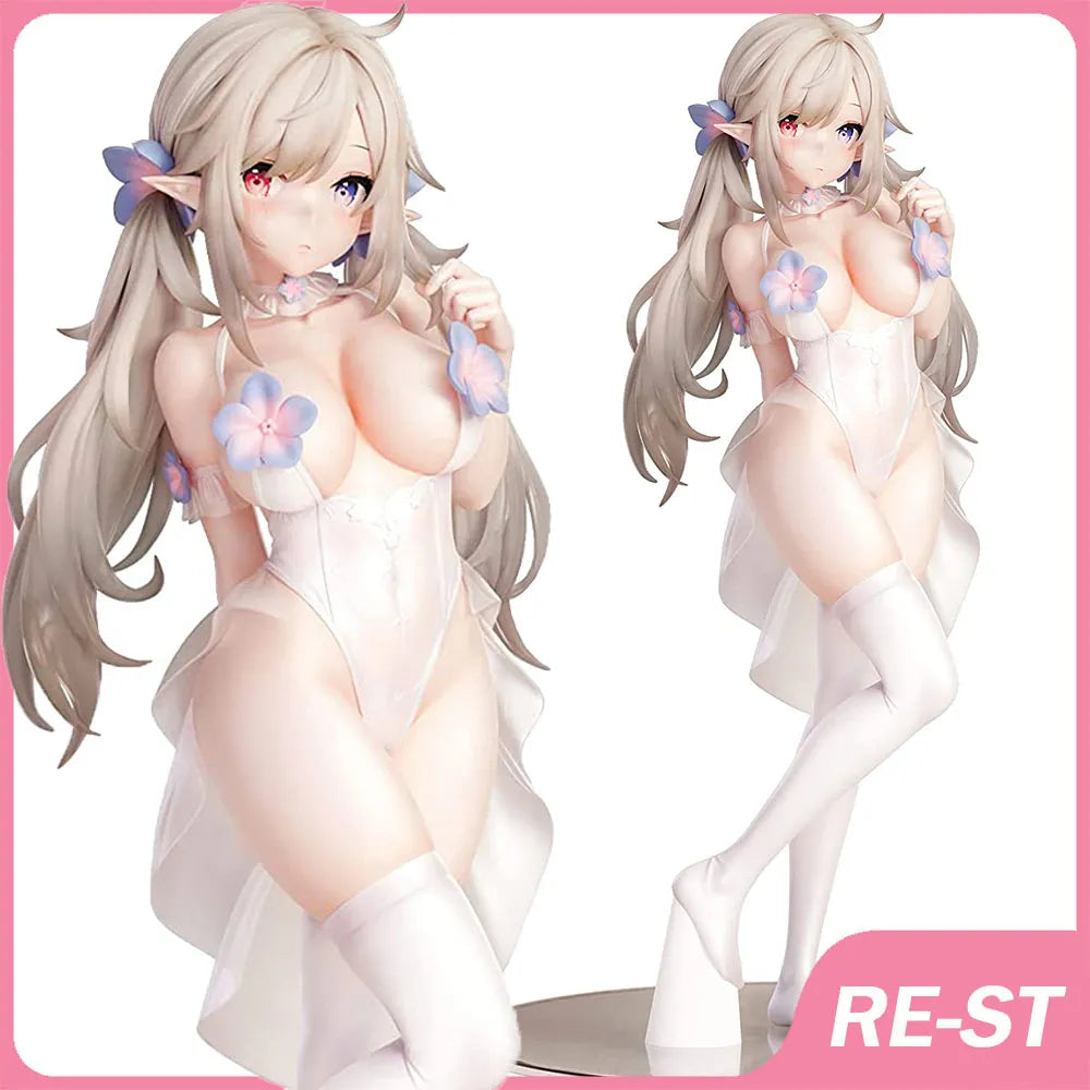 25CM Anime Figure Pure White Elf  Pvc Action Figure Home/Office Decoration Japanese Anime Collection toys