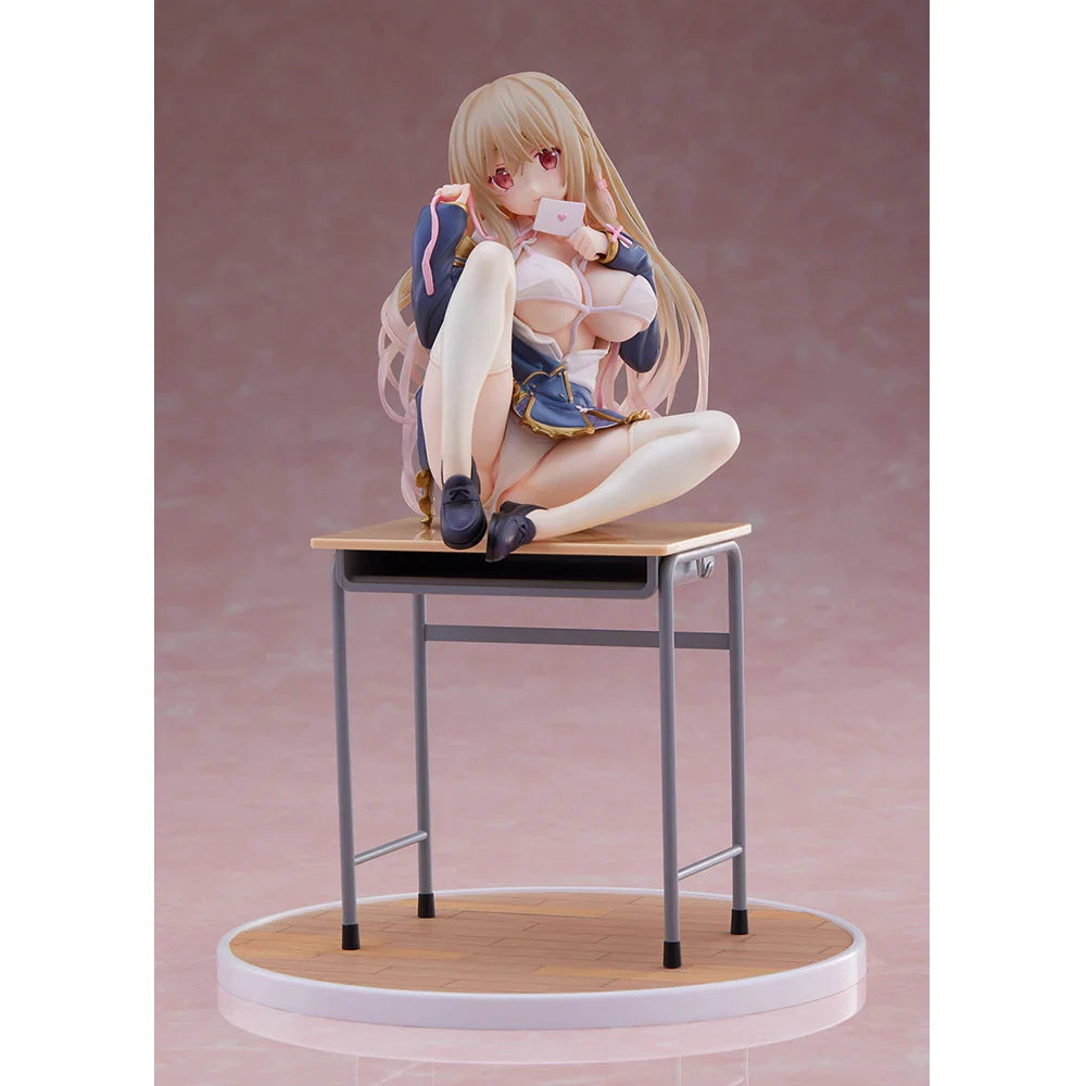 21cm Japanese Anime Figure Maeda Aya Girl On The Desk Ver. Pvc Action Figure Desk Home Office Decorations Model Toy For Adult