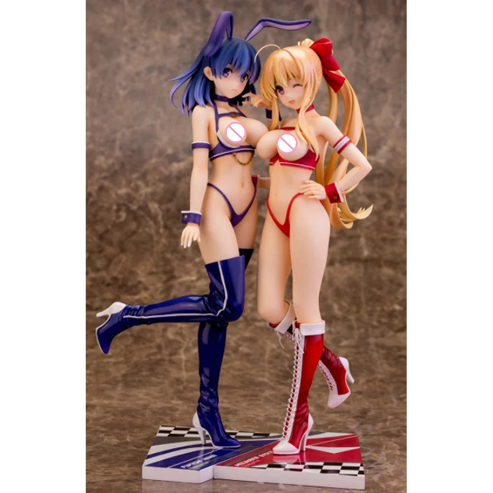 29cm SkyTube Japanese Anime Figure Fukiishi Hana&Mizuhara Erika Racing Girl Ver. Pvc Action Figure Collection Model Toys Gifts