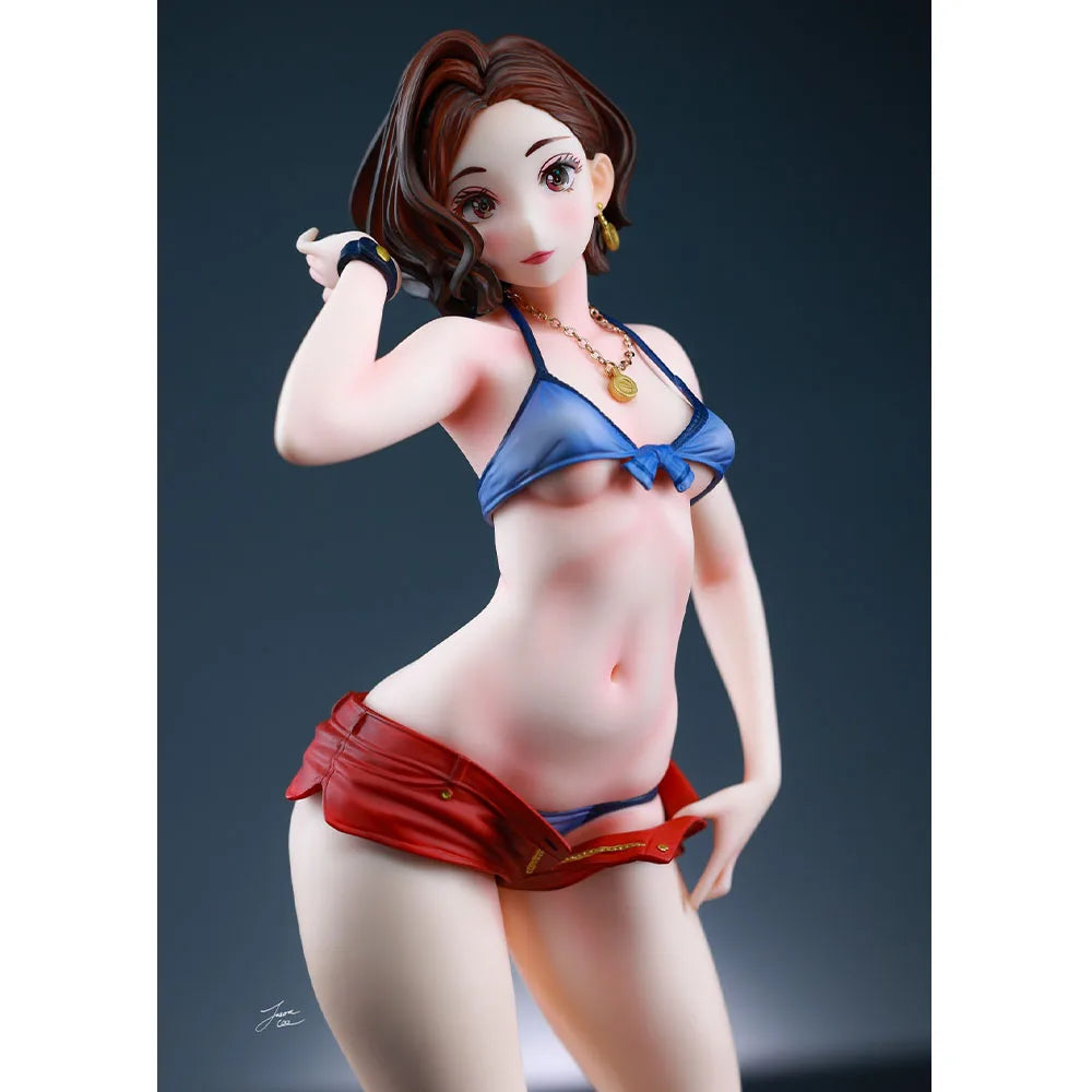 DaiKi Japanese Girl Anime Figures Kishi Mieko Sun Bath Ver. Pvc Action Figure Adult Collection Model Toys Decoration