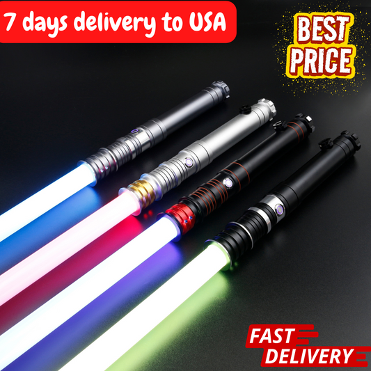 Star Wars Color Changing Lightsaber with Sound Lightsaber | Durable, Aluminum Hilt, Rounded Shaped Emitter, RGB Star Wars laser sword