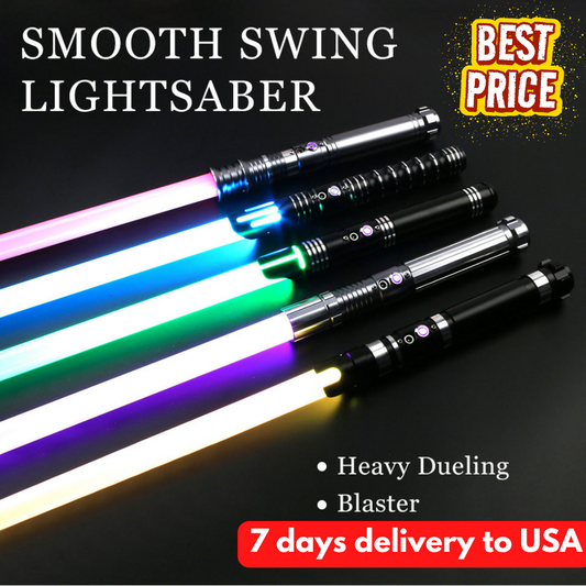 Star Wars Color Changing Lightsaber with Sound Lightsaber | Durable, Aluminum Hilt, Rounded Shaped Emitter, RGB Star Wars laser sword