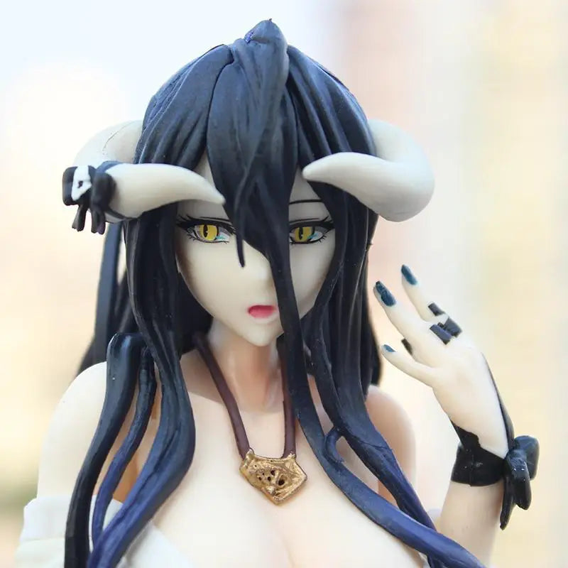 21cm Albedo Action Figures Protector Anime Sexy Girls Pvc Collectile Desktop Decoration Model Toys For Children Birthday Gifts