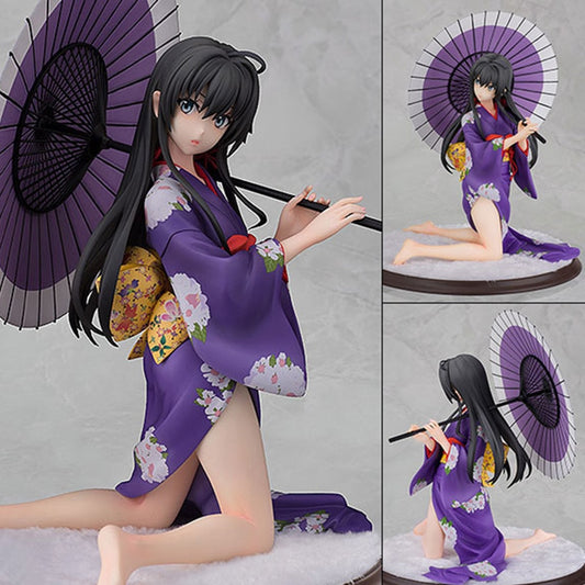 My Teen Romantic Comedy SNAFU 2 Model Toy Yukino Yukinoshita Kimono Japanese Umbrella Kneeling Position Scene Base PVC Model Toy