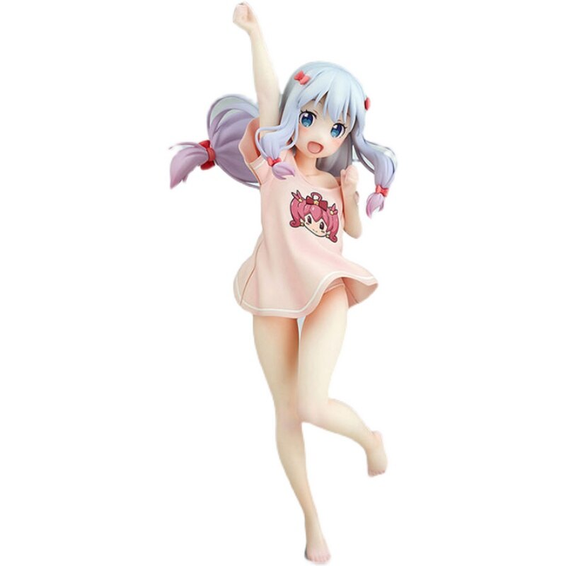 24cm Anime ques Q Eromanga Sensei Sagiri Izumi Ending Mode Meruru T-shirt Ver. PVC Action Figure Toy Sagiri Izumi Sexy Figure