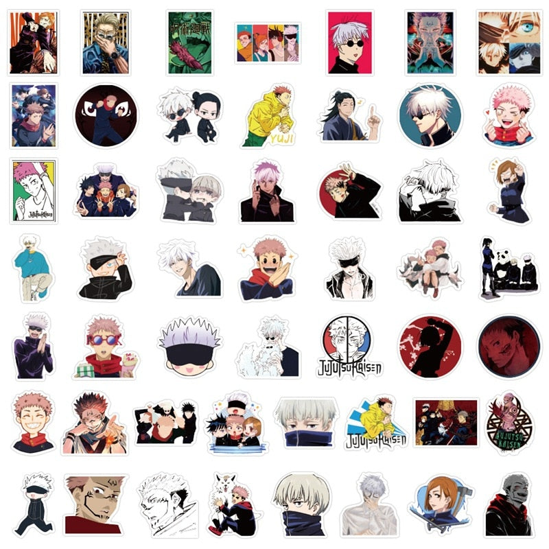 50 PCS Jujutsu Kaisen Anime Graffiti Stickers | For Skateboard Fridge Guitar Laptop Motorcycle Classic Decal Sticker