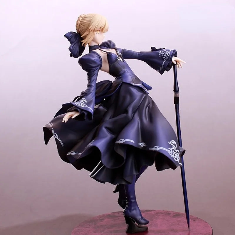 Figuras Anime Fate/stay Night Black Saber 24CM PVC Altria Pendragon Knight King Figurines Action Figure Model Toys Collectible