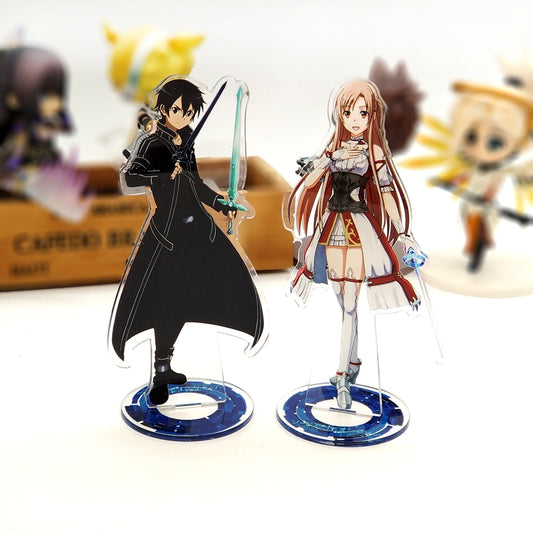 Sword Art Online SAO Kirito Kazuto Asuna  acrylic standee figurines desk decoration cake topper anime