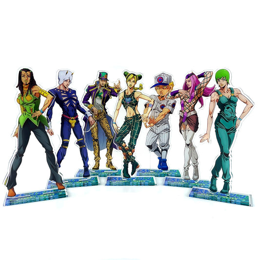 JOJO no Bizarre Adventure Stone Ocean Jolyne Jotaro Hermes Anasui Emporio Weather acrylic standee figurines desk decoration