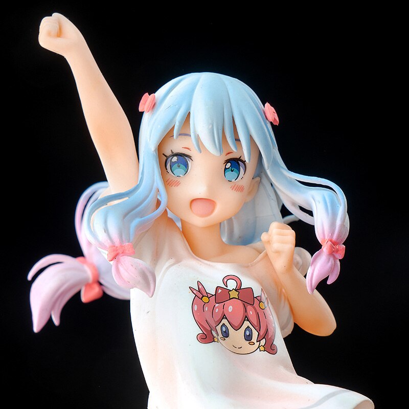 24Cm Anime Figure Ques Q Eromanga Sensei Sagiri Izumi Ending Mode Meruru T-shirt Ver. Sexy Girl Figure PVC Action Figure Toy