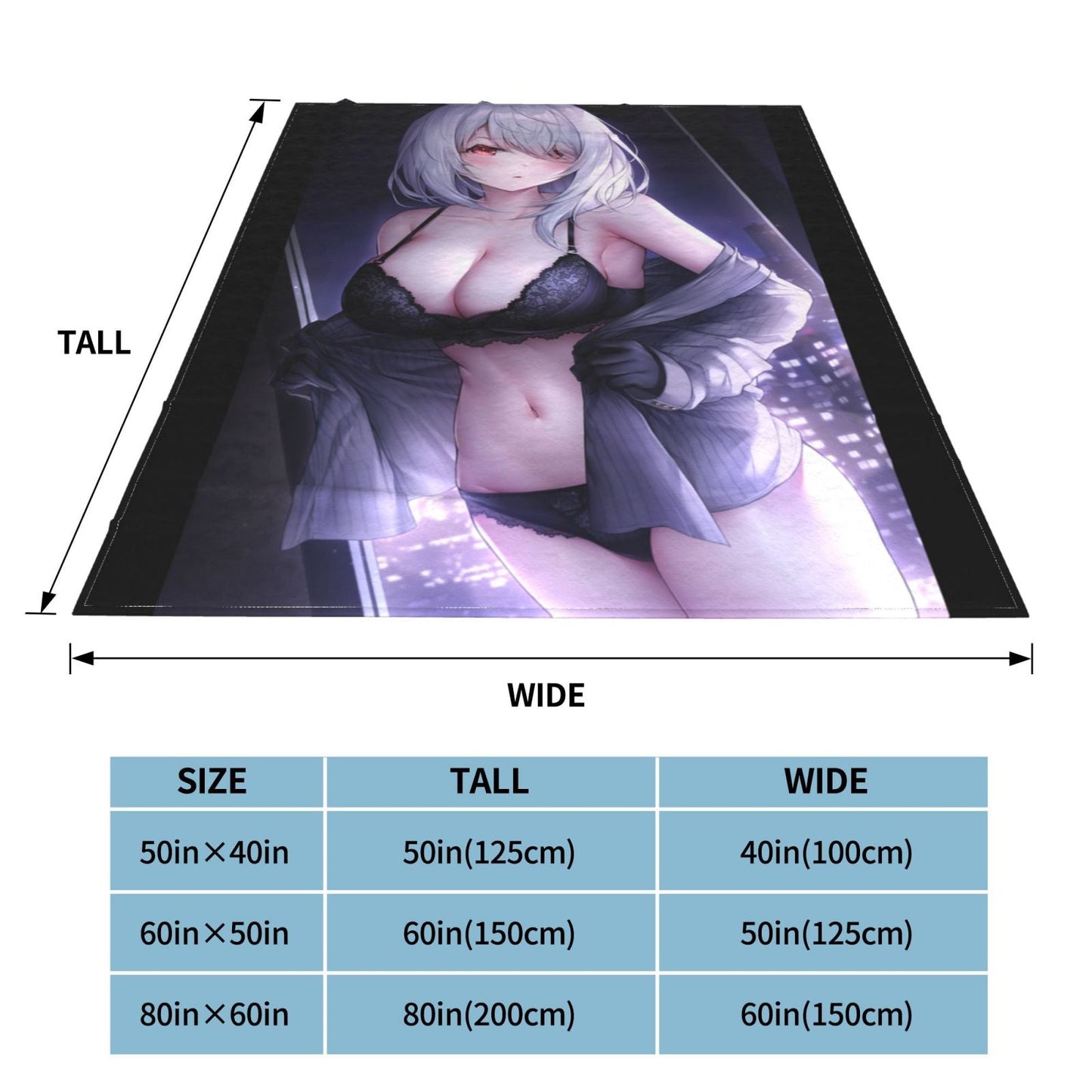 Hentai Anime Blanket H Anime Poster Blanket Sexy Nudity Women Poster Fleece Blanket Hentai Image Sexy Adult Manga Merch Blanket