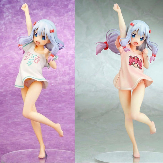 24Cm Anime Figure Ques Q Eromanga Sensei Sagiri Izumi Ending Mode Meruru T-shirt Ver. Sexy Girl Figure PVC Action Figure Toy