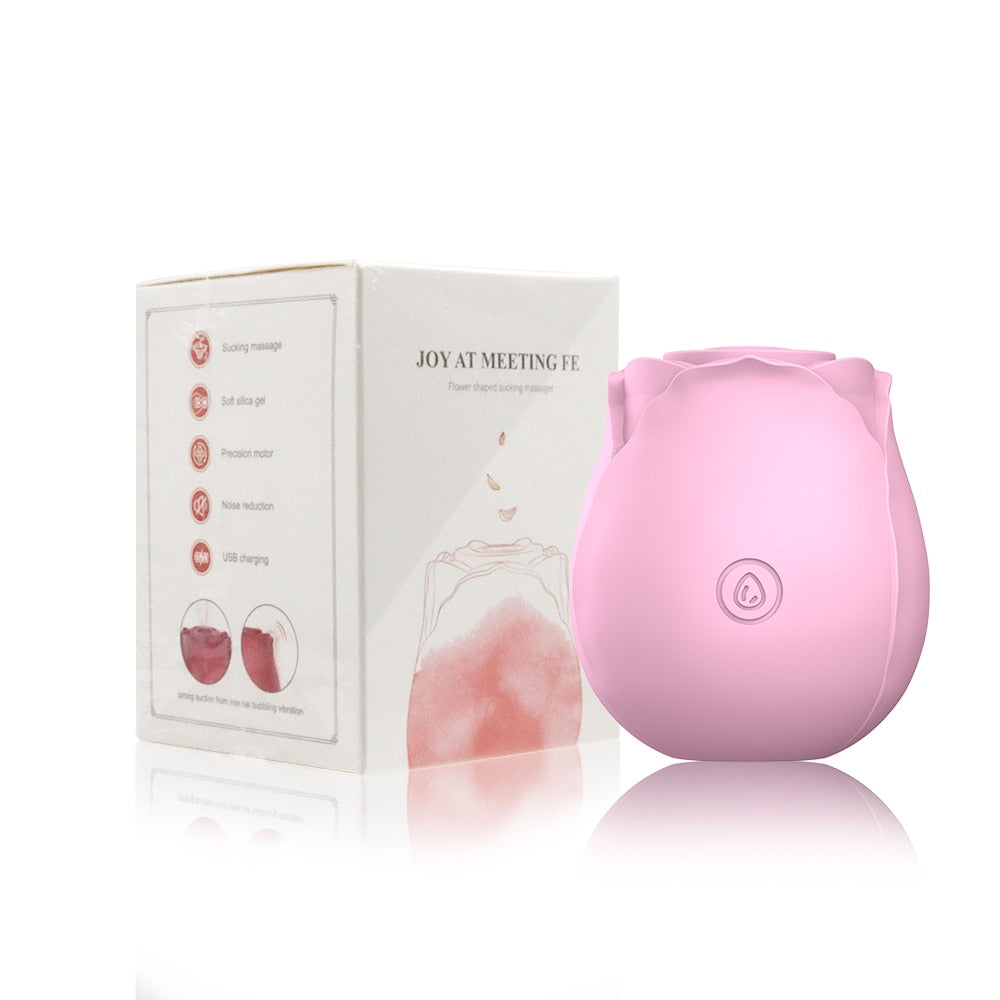 Rose Shape Vagina Sucking Vibrator for women | Intimate Good Nipple Sucker Oral Licking Clitoris Stimulation Powerful Sex Toys for Women