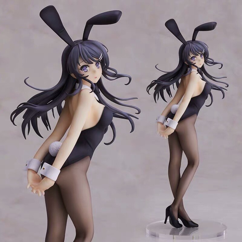 22cm Anime Rascal Does Not Dream Of Bunny Girl Sakurajima Mai Sister&#39;s Dream Sexy Girl Anime Figurine PVC Action Figures Toys