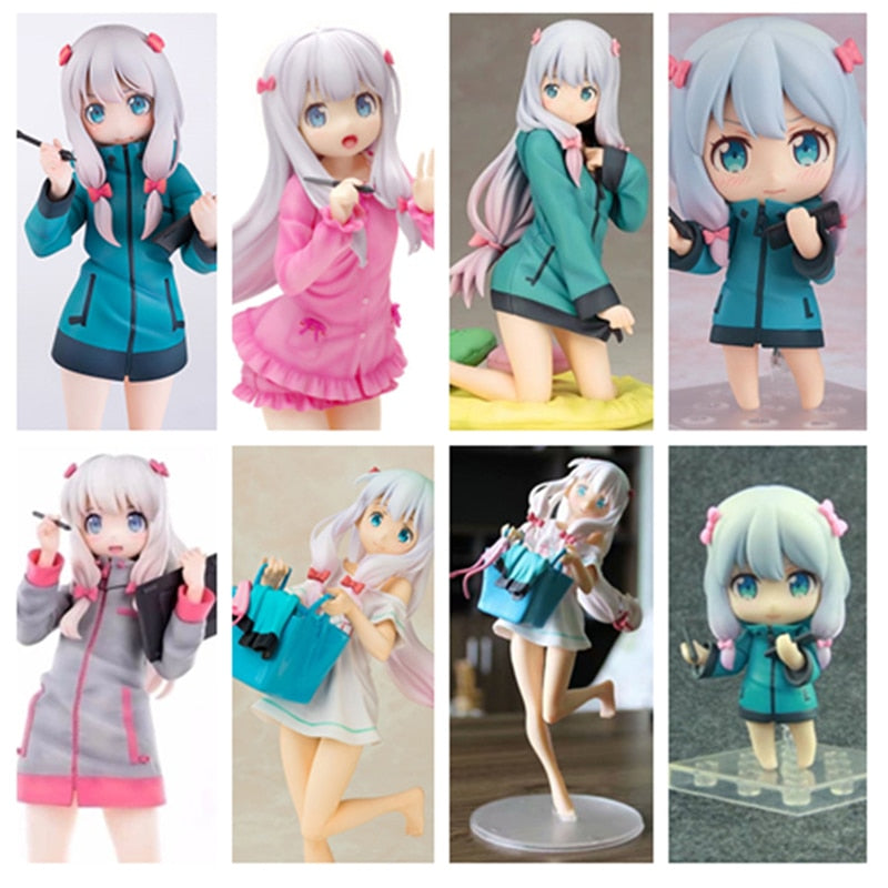 24cm Anime ques Q Eromanga Sensei Sagiri Izumi Ending Mode Meruru T-shirt Ver. PVC Action Figure Toy Sagiri Izumi Sexy Figure