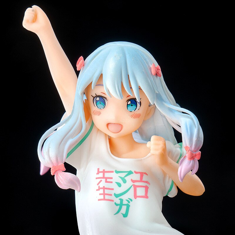 24Cm Anime Figure Ques Q Eromanga Sensei Sagiri Izumi Ending Mode Meruru T-shirt Ver. Sexy Girl Figure PVC Action Figure Toy