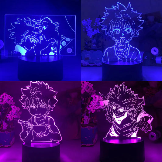 Anime Hunter X Hunter Led Night Light Killua Zoldyck Figure Nightlight Color Changing Usb Battery Table 3d Lamp Gift for Kids