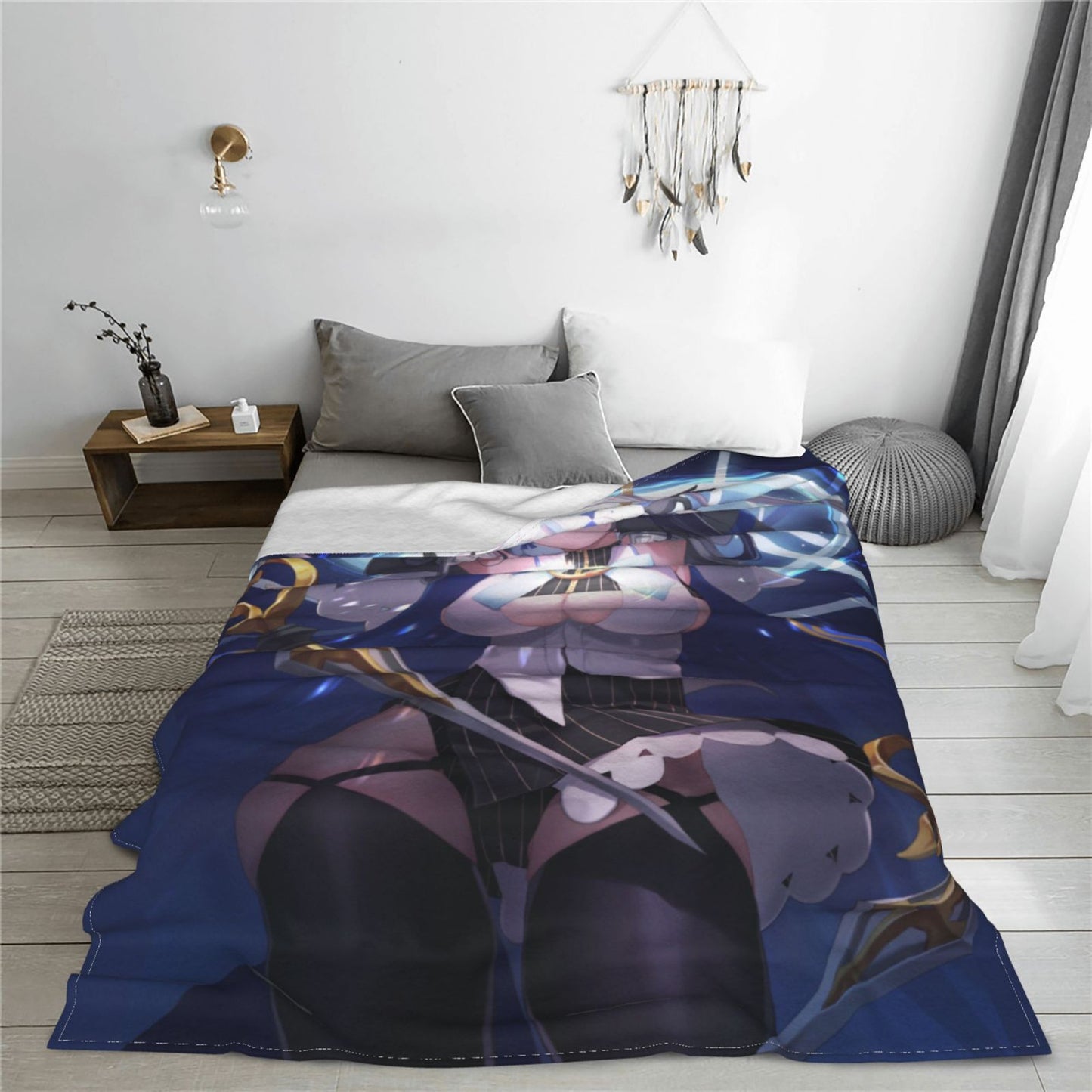 Genshin Impact Blanket H Anime Poster Blanket Sexy Nudity Women Poster Fleece Blanket Hentai Image Sexy Adult Hentai Manga Blank