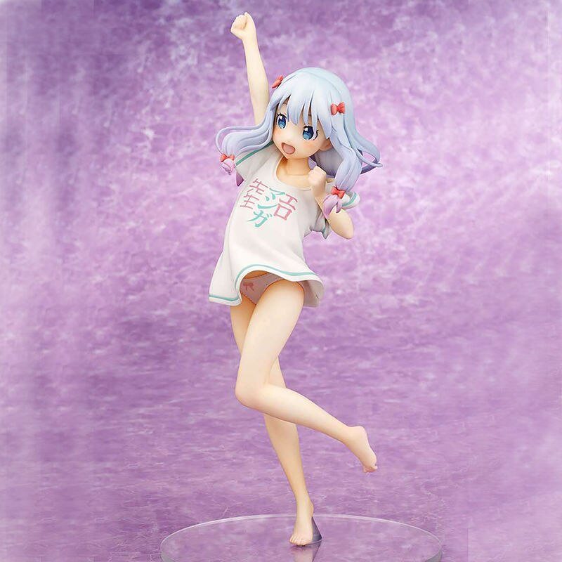 24cm Anime ques Q Eromanga Sensei Sagiri Izumi Ending Mode Meruru T-shirt Ver. PVC Action Figure Toy Sagiri Izumi Sexy Figure