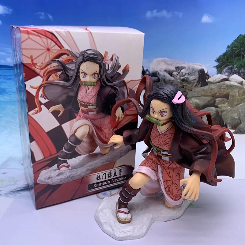 Demon Slayer Anime Figure Kamado Nezuko Sexy Girl PVC Action Figure Kneeling Version Nezuko Kamado Figurine Collection Toy Gift