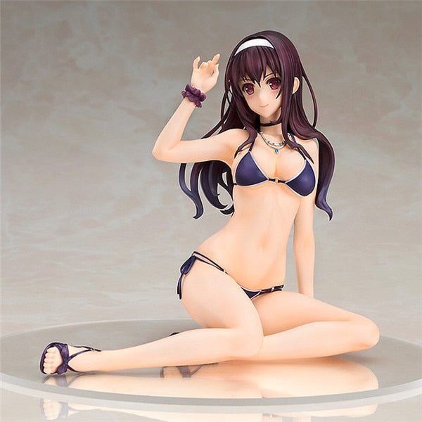 NEW hot 15cm sexy saenai heroine no sodate-kata Kasumigaoka Utaha swimsuit action figure toys Christmas gift toy with box