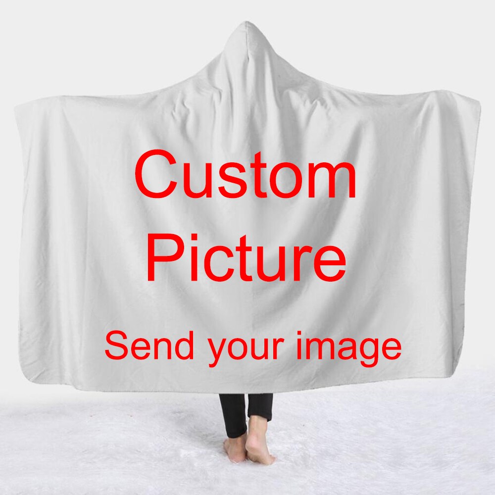 Custom Hooded Blanket | Personalized Blanket | Adult/Kids Hooded Blanket | (50" x 60")  \  (60" x 80")