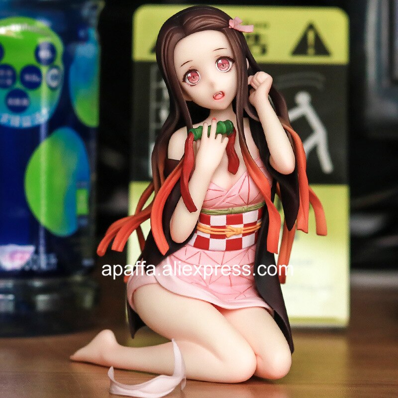 Demon Slayer Anime Figure Kamado Nezuko Sexy Girl PVC Action Figure Kneeling Version Nezuko Kamado Figurine Collection Toy Gift