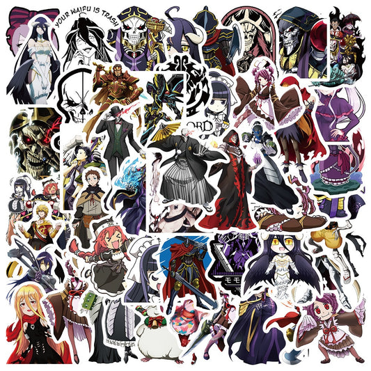 10/30/50PCS Anime Overlord Graffiti Sticker Luggage Laptop Guitar Bike Skateboard Gift Toy PVC Waterproof Sticker Wholesale